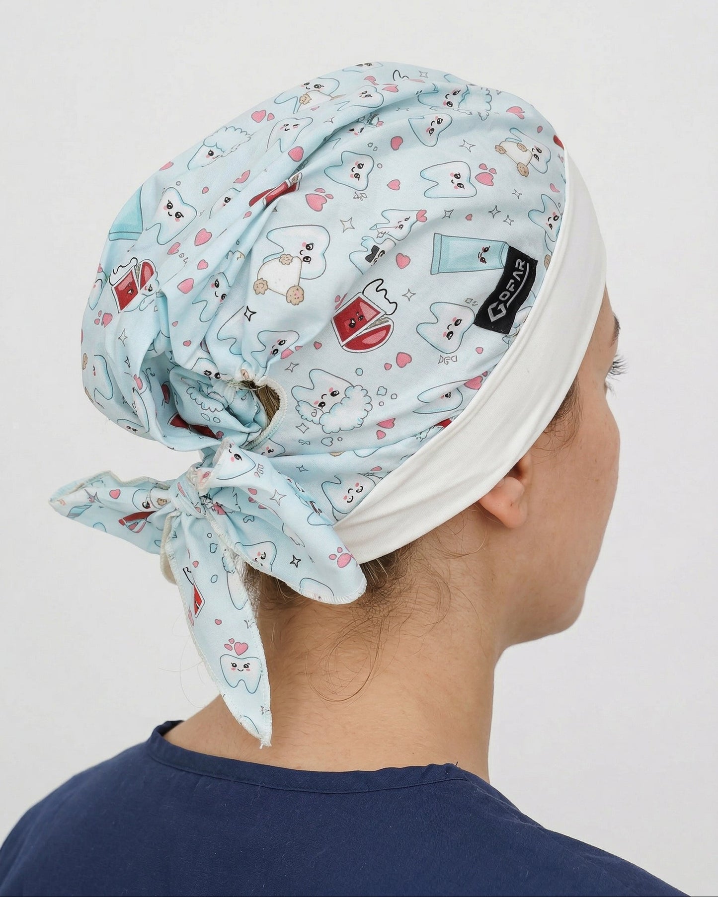 Calot Chirurgical – Motifs Dentaires avec Bandeau Confort