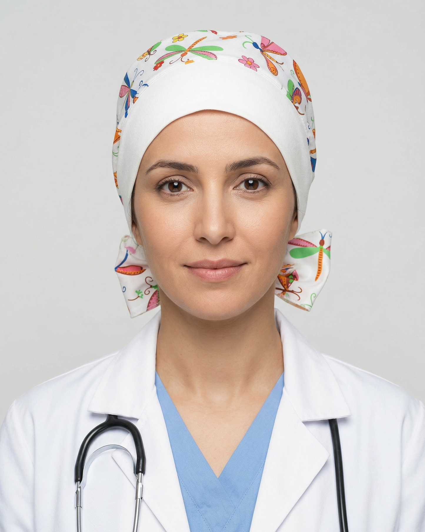 Calot Chirurgical – Motifs Papillons avec Bandeau Confort