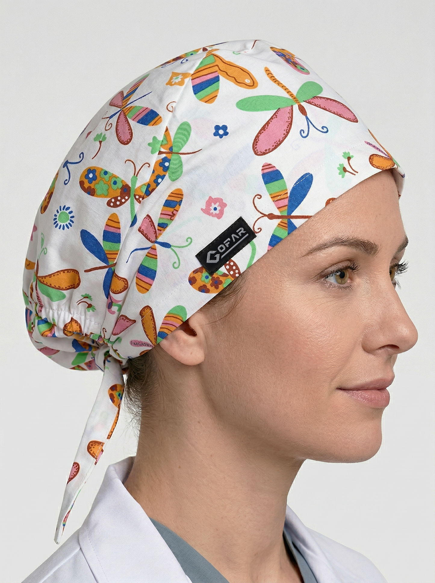 Calot Chirurgical – Motifs Papillons (Nœud Ajustable)